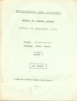 Lección 4. San Agustín