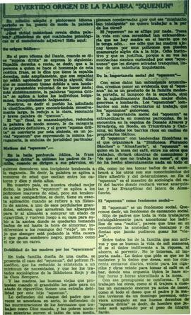 Divertido origen de la palabra “squenun”