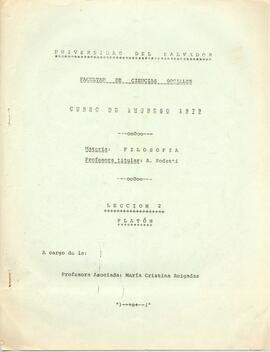 Lección 2. Platón