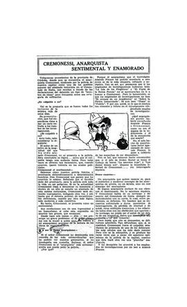 Cremonessi, anarquista sentimental y enamorado