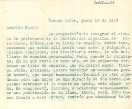 Carta de Elías Castelnuovo a Jorge Abelardo Ramos