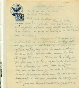 Carta a Lucas I. de Olmos