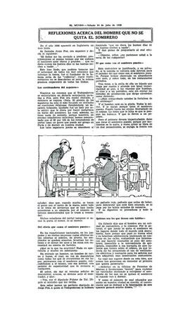 Reflexiones acerca del hombre que no se quita el sombrero
