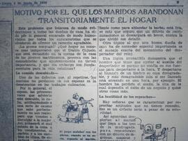 Motivo por el que los maridos abandonan transitoriamente el hogar
