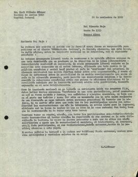 Carta de Karl Wilhelm Körner a Ricardo Rojo