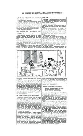 El origen de ciertas frases pintorescas