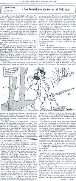 Los tomadores de sol en el Botánico