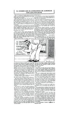 El hombre que se avergüenza de almorzar con café con leche