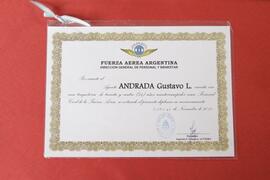 Diploma por 34 años de servicio ininterrumpido, Fuerza Aérea Argentina