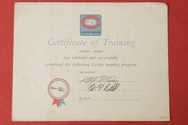 Certificate of Training, Cessna 300 NAV/COM