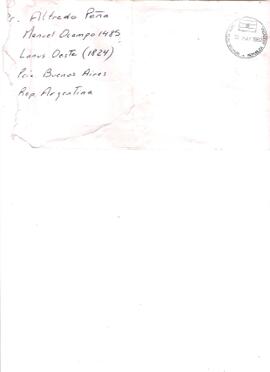 Carta de Ariel Peña