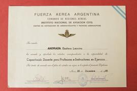 Diploma de Capacitación Docente para Profesores e Instructores en Ejercicio, INAC