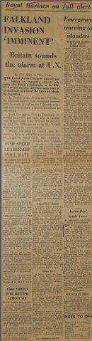 The Daily Telegraph, 2 de abril de 1982