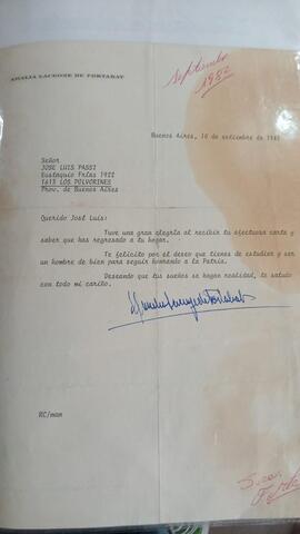 Carta a la vuelta