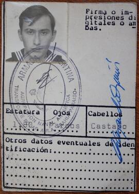 Documento de identificación de la Armada Argentina
